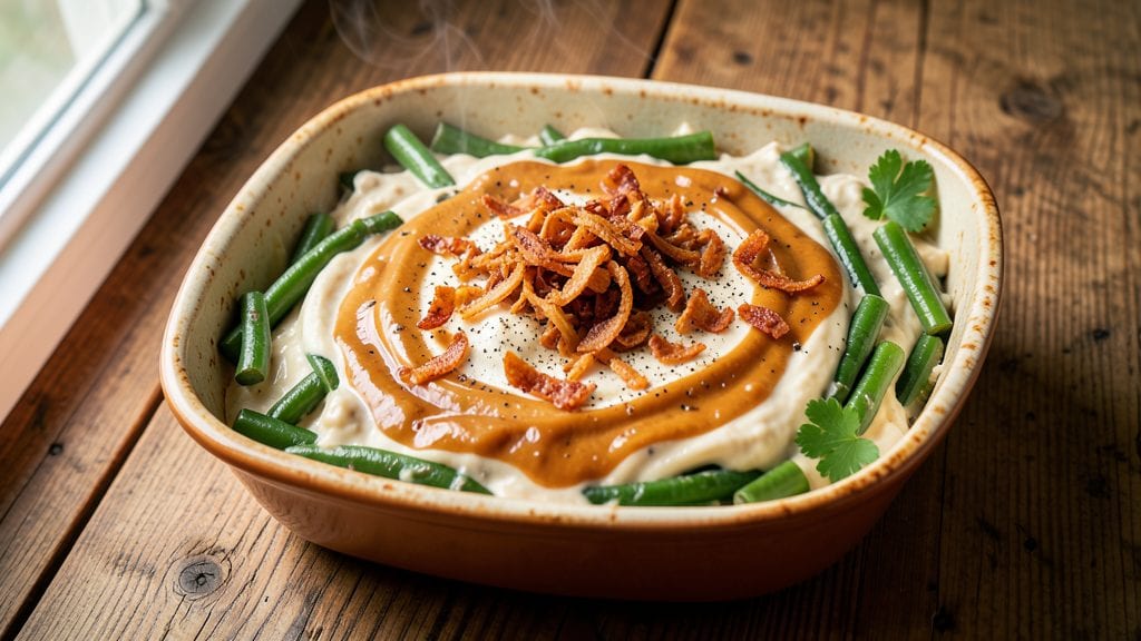 Campbell's Classic Green Bean Casserole Recipe: Crispy Fried Onion Top, Creamy Mushroom Magic