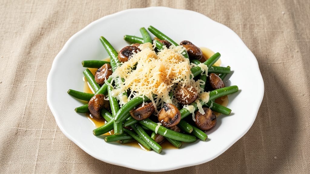 Martha Stewart's Green Beans With Gruyère and Mushrooms Recipe: Creamy, Nutty, and Mushroom-Infused One-Pan Side