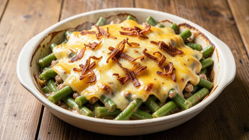 Old Fashioned French's Green Bean Casserole Recipe: Homestyle Crunch With Mushroom Cream